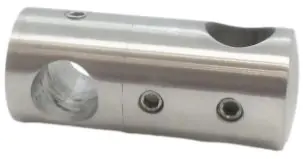 Uchwyt podwójny rurki Ø 12 / Ø 16 mm , AISI 304 , szlifowany , nierdzewny