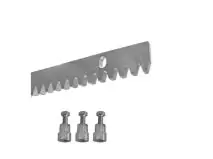 Listwa zębata do bramy przesuwnej , 30 x 8 mm / 100,5 cm , max 1200 kg , nierdzewna