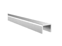 Aluminiowa poręcz nakładana na szkło , dla szkła o grubości 12,76 mm , szlif