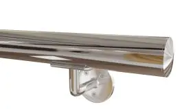 Poręcz ścienna nierdzewna POLEROWANA Ø 42,4 mm , 50cm , AISI 304 , połysk , schodowa 