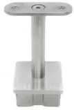 Podpora (stała) poręczy płaskiej dla słupka 50 x 50 x 2 mm , AISI 304 , szlifowana , nierdzewna