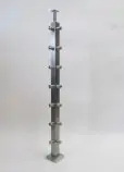 Słupek narożny profil 40 x 40 mm x 1060 mm , 2 x 7 szt. uchwytów rurki Ø 12 mm , AISI 304 , szlifowany , nierdzewny , do balustrady
